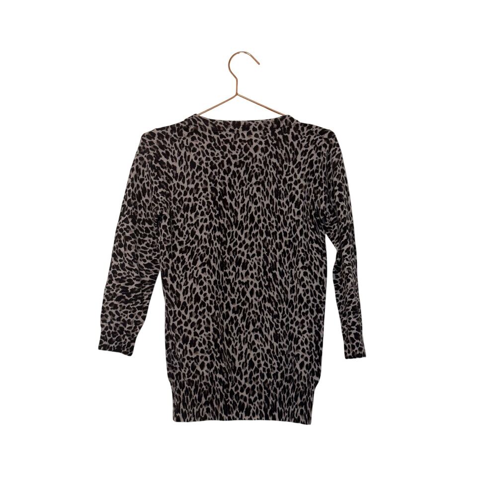 J crew factory animal print merino wool lightweight sweater size small - Picture 4 of 6